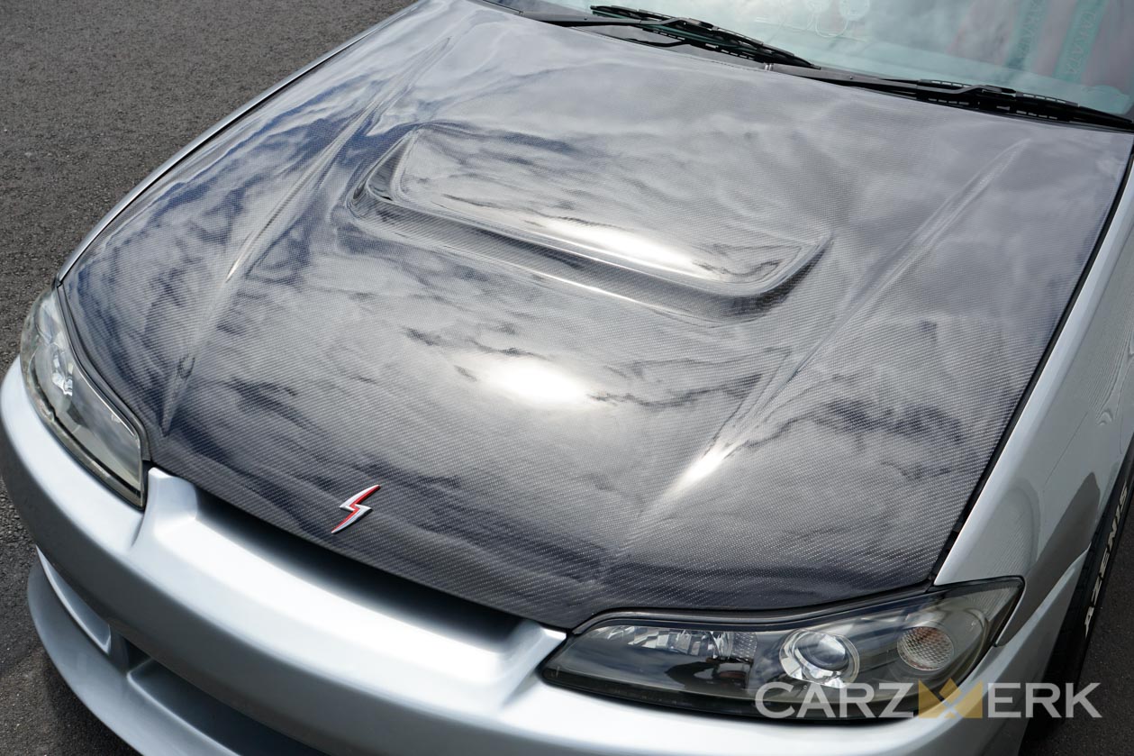 2000 Nissan Silvia S15 - Spec R - Sparking Silver Metallic - Carbon Fiber Hood Paint Correction