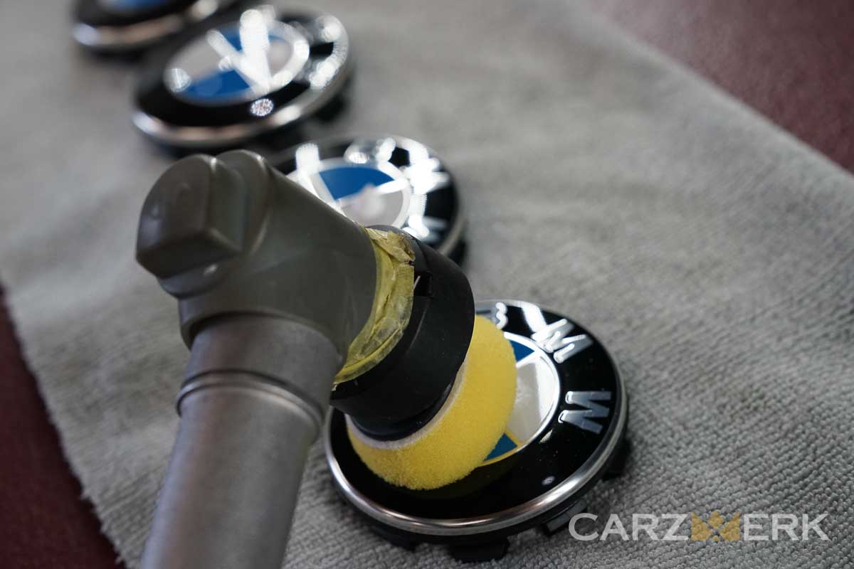 BMW wheel caps Paint Correction | SF Bay Area | Carzwerk