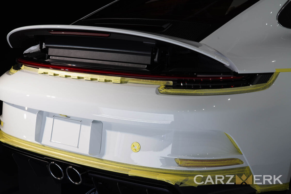 Porsche 992 GT3 Touring White - Rear Bumper | Paint Correction