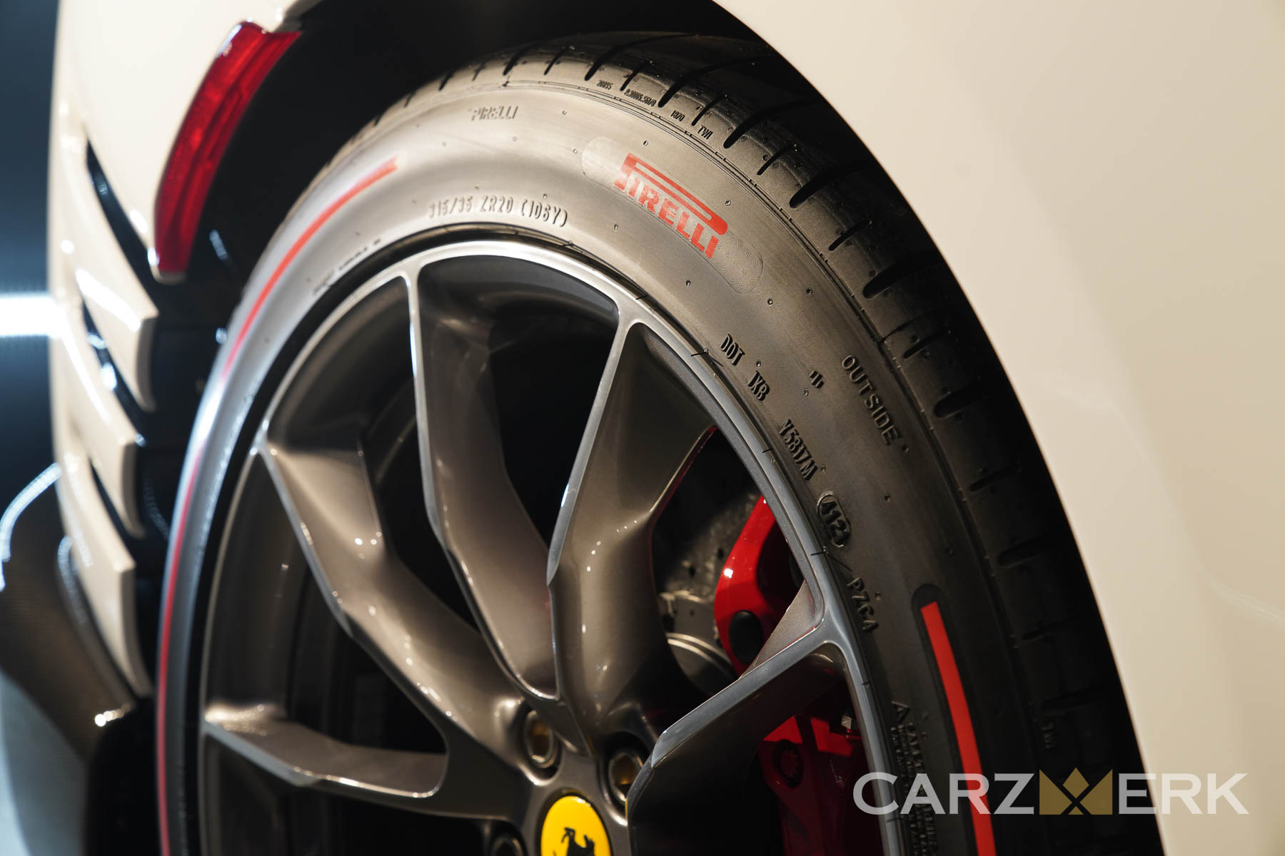 2022 Ferrari 812 Competizione - Bianco Cervino - Rear wheels and Pirelli tires 315/35ZR20