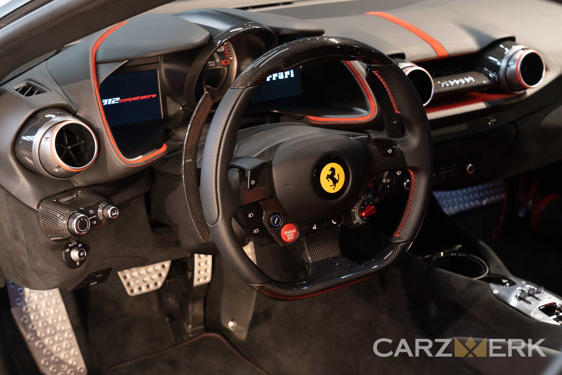 2022 Ferrari 812 Competizione - Bianco Cervino - Interior with Red insert