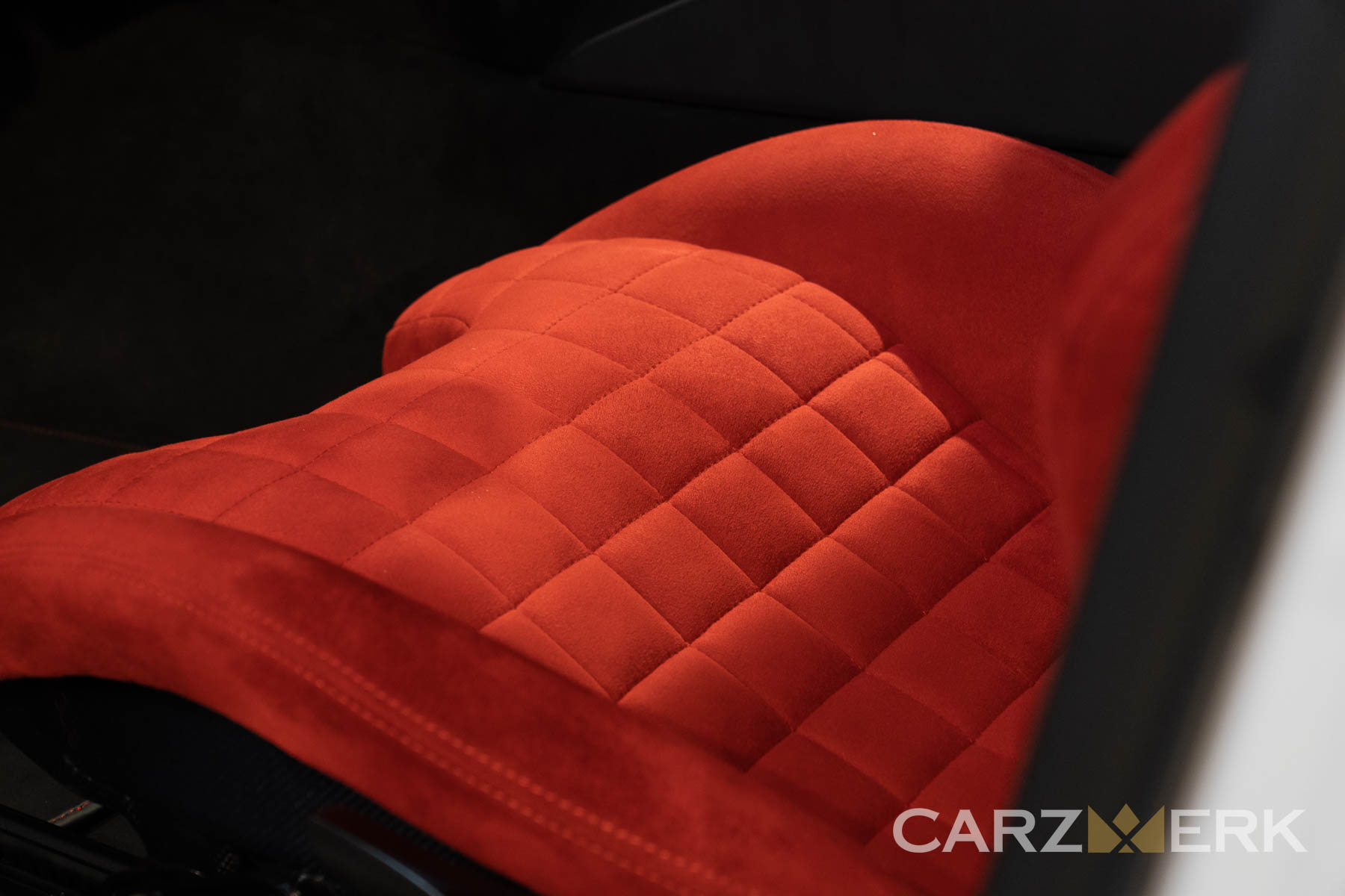 2022 Ferrari 812 Competizione - Bianco Cervino - Red seat close up