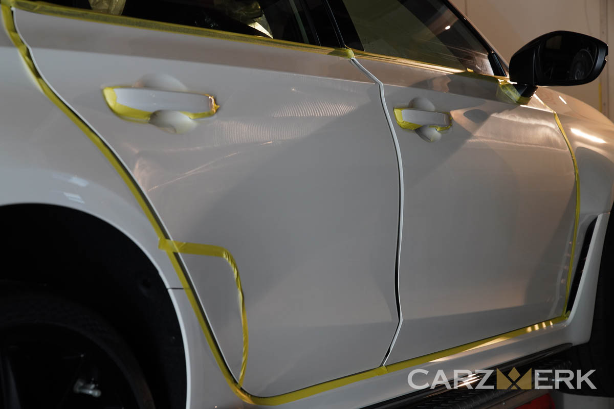 2022 Honda CTR Civic Type R - Championship White Clearcoat NH-0 - Paint Correction Process - Doors - with Kamoi Masking Tape