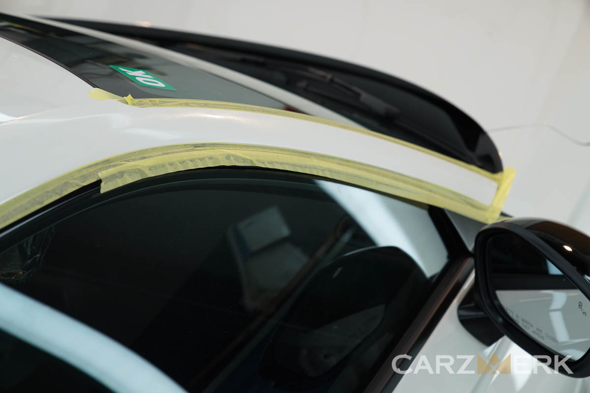 2022 Honda CTR Civic Type R - Championship White Clearcoat NH-0 - Paint Correction Process - A Pillar