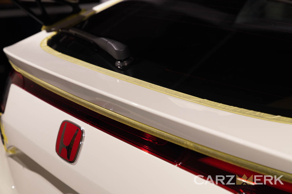 2022 Honda CTR Civic Type R - Championship White Clearcoat NH-0 - Paint Correction - Hatch and Tail-light