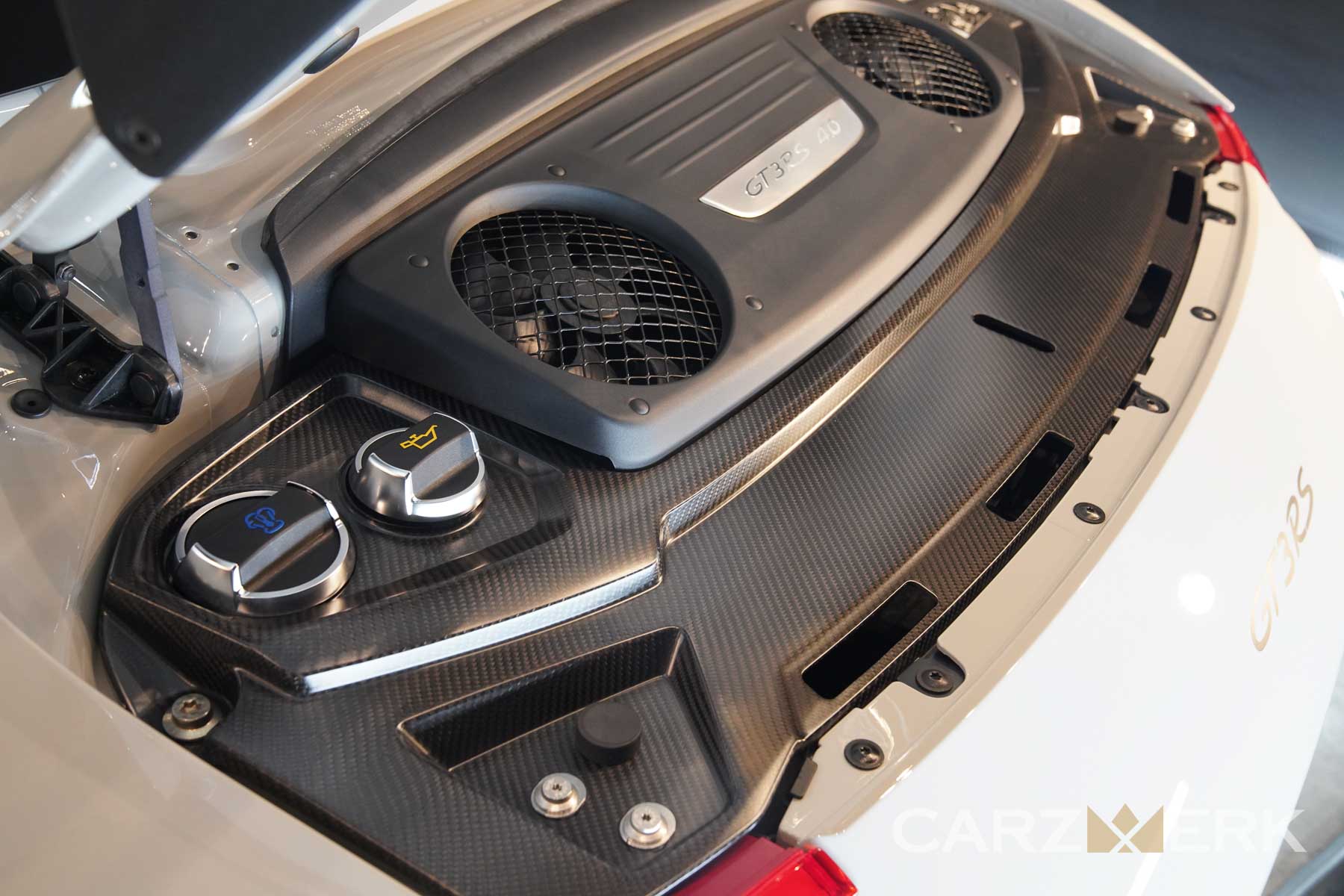 2019 Porsche GT3RS - Chalk White M9A - Engine Bay Detail