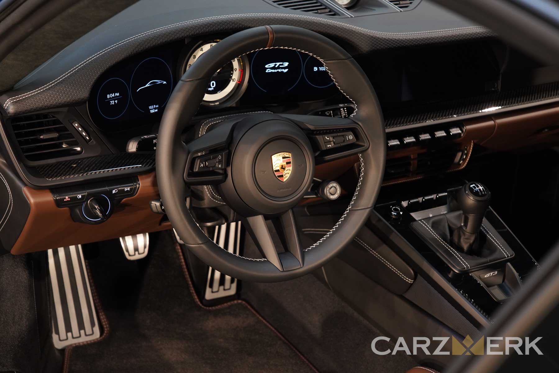 2023 Porsche 911 GT3 Touring PTS CXX Interior - Truffle Brown and Black Leather