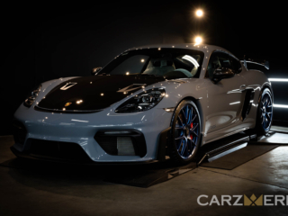 2023 Porsche Cayman GT4RS - Arctic Grey M7K/U0 - After New car prep, paint correction, custom paint protection film, ceramic coating, 3M Crystalline tint