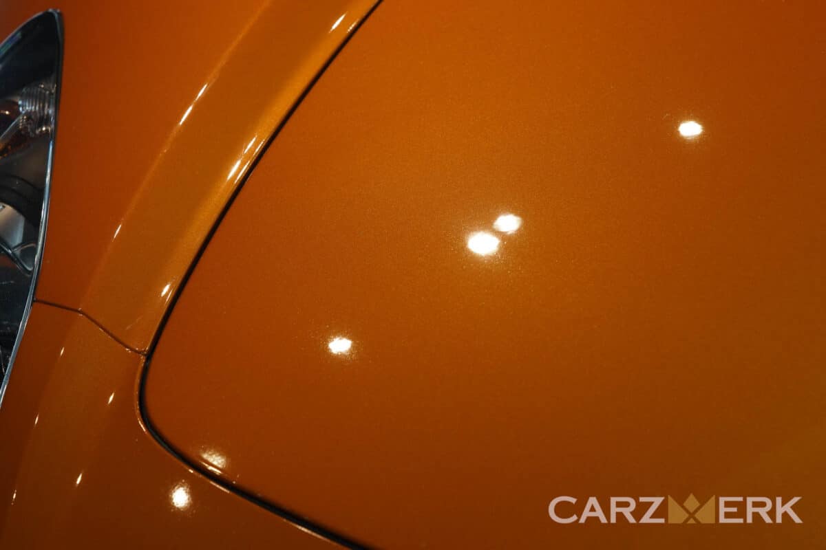2007 Honda S2000 - Imola Orange - Paint Correction - Hood - After