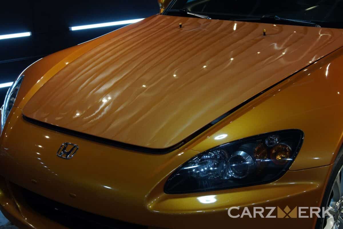 2007 Honda S2000 - Imola Orange - Paint Correction - Hood - Process
