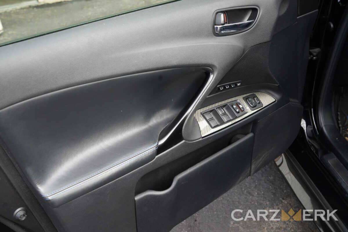 2013 Lexus ISF - Obsidian Black - Before Interior Detailing - Driver Door Panel