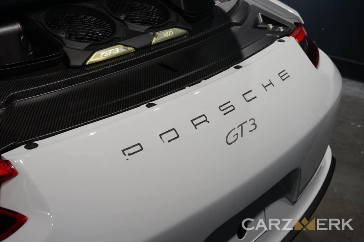 Emblem Adhesive Removal on Porsche 991.2 GT3